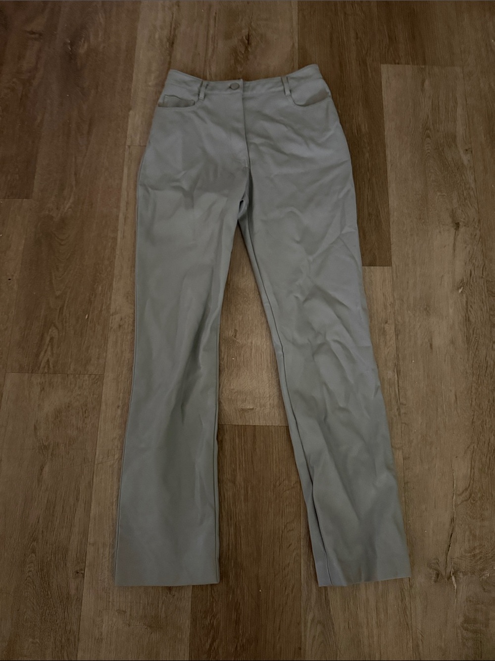 OAK + FORT Straight Leg Pants in Light Gray